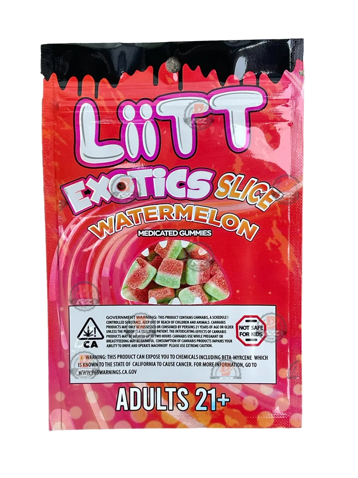 Liitt Exotics Slice Watermelon 3.5g Mylar Bag 1000MG (Packaging Only) - Black Unicorn Hub