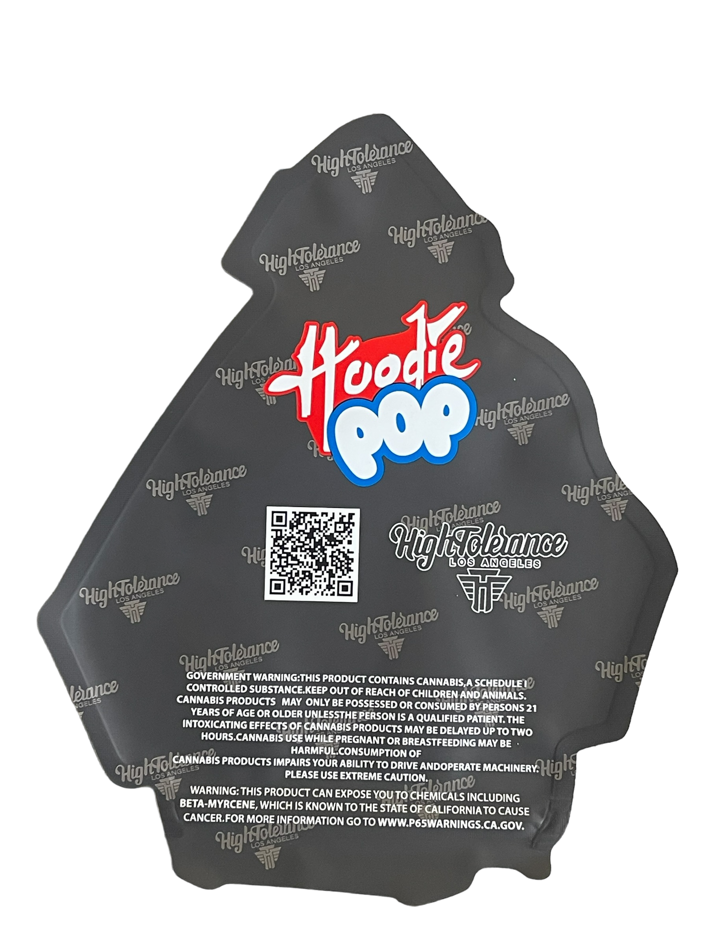 Hoodie Pop Mylar Bag 1 OZ 28G (50 Count) High Tolerance