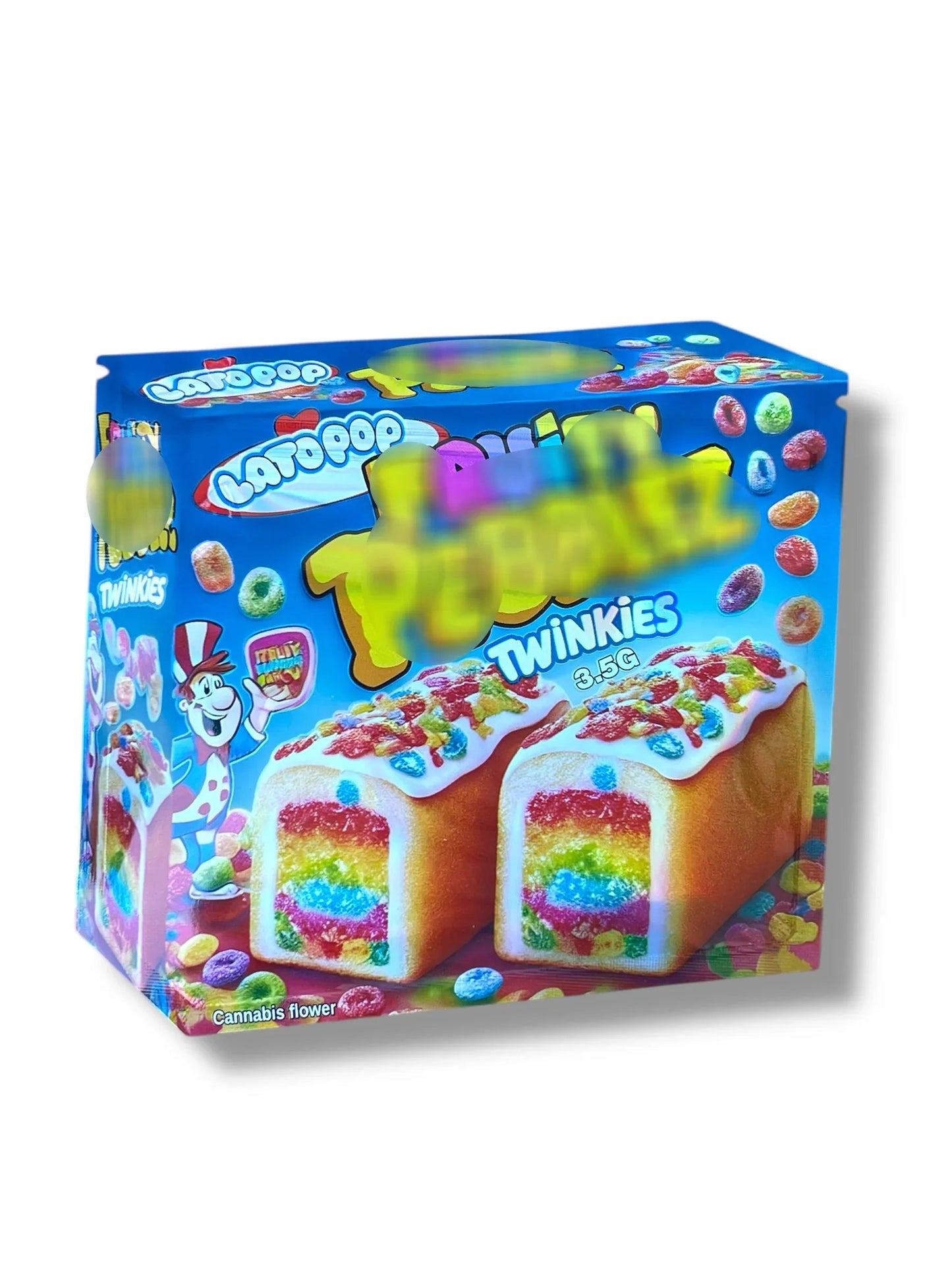 Lato Pop FB Twinkies Mylar Bags with Boxes 3.5g Box Packaging - Black Unicorn Hub