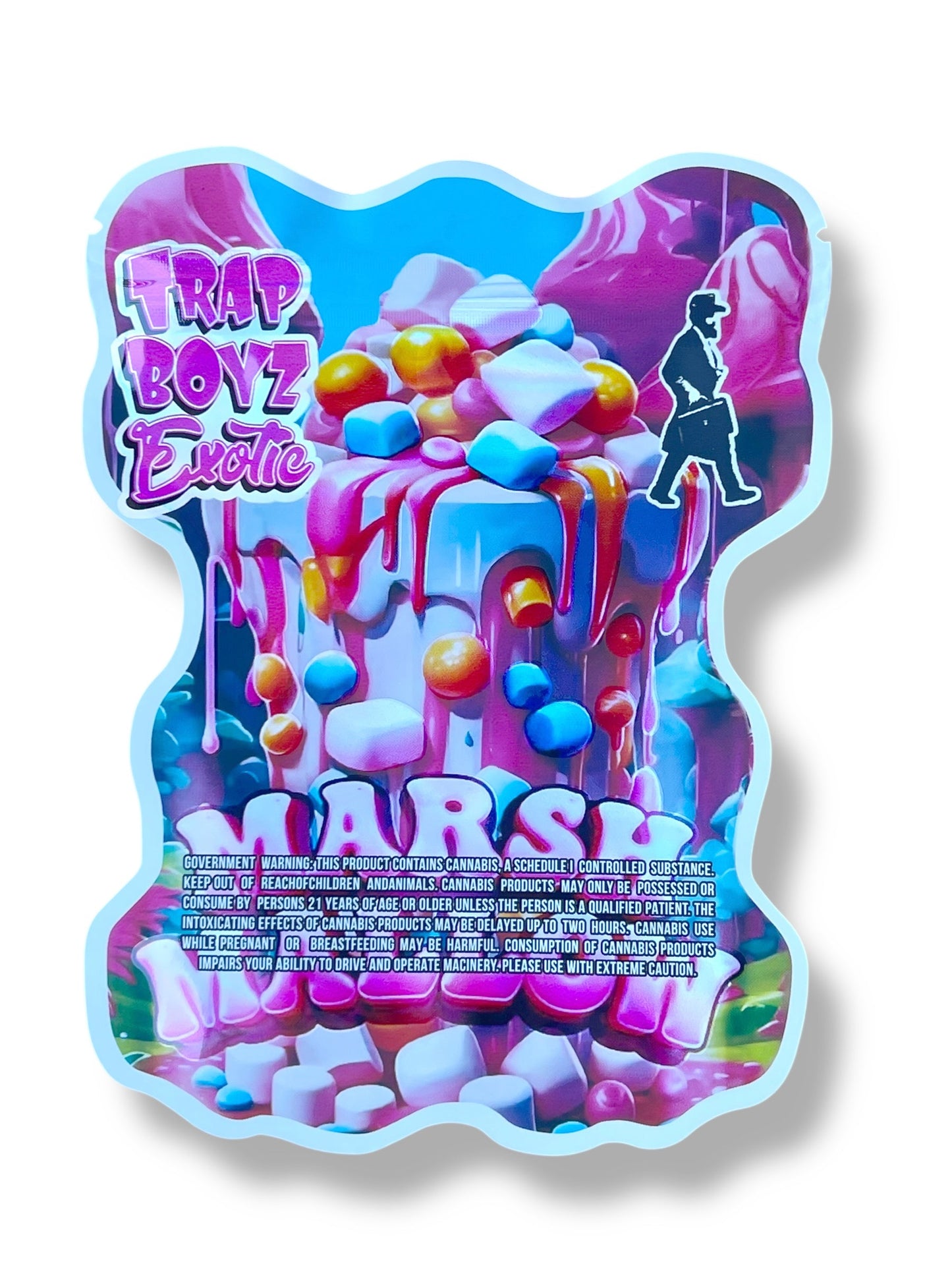 Marshmallow Trap Boyz Exotic Mylar Bag 3.5g shape bag