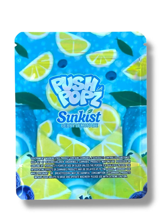 Push Pop Sunkist Berry Lemonade 3.5g Mylar Bag- Packaging Only - Black Unicorn Hub