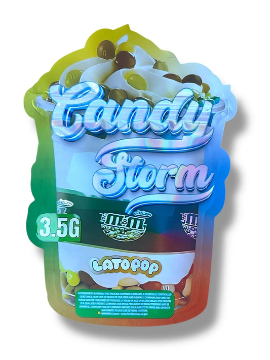 Lato POP Candy Storm Mylar Bag 3.5g shape bag - Black Unicorn Hub