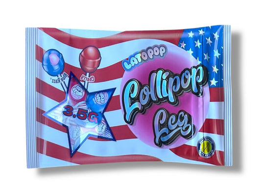 Lollipop Cherry Blue Razz Lato POP Mylar Bag 3.5g shape bag - Black Unicorn Hub