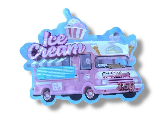 Ice Cream Mylar Bag 3.5g shape bag - Black Unicorn Hub