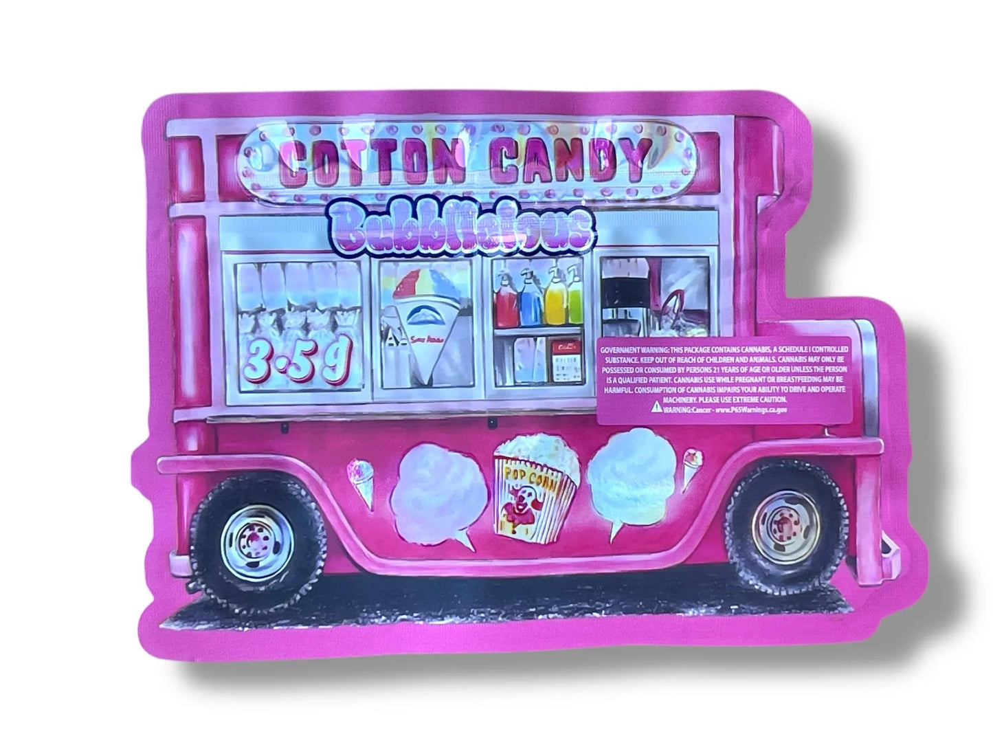 Cotton Candy Mylar Bag 3.5g shape bag - Black Unicorn Hub