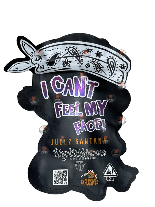 Disner Pack Baby I Can't Feel My Face Cut Out Mylar Bags 3.5g High Tolerance - Black Unicorn Hub