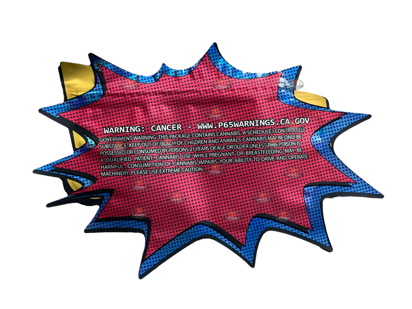 POW Lil Baby Cut Out Mylar Bags 3.5g Die Cut Holographic