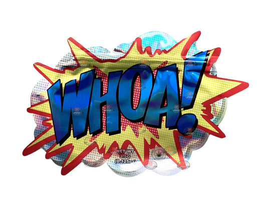 WHOA Lil Baby Cut Out Mylar Bags 3.5g Die Cut Holographic - Black Unicorn Hub