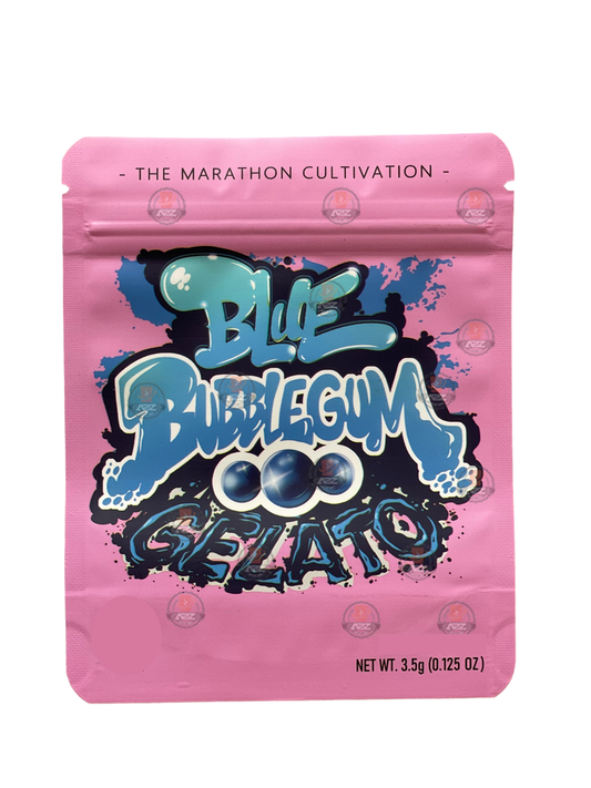 Blue Bubblegum Gelato 3.5g Mylar Bag The Marathon Cultivation- Packaging Only
