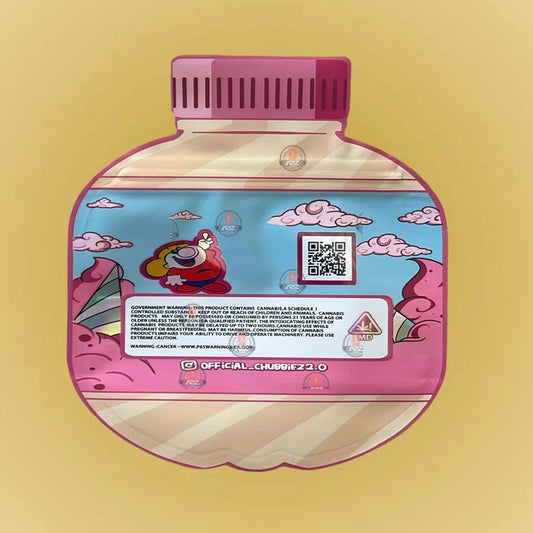 Cotton Candy Chubbiez 3.5G Mylar Bags Cut Out-Holographic - Black Unicorn Hub