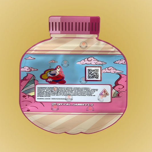 Cotton Candy Chubbiez 3.5G Mylar Bags Cut Out-Holographic