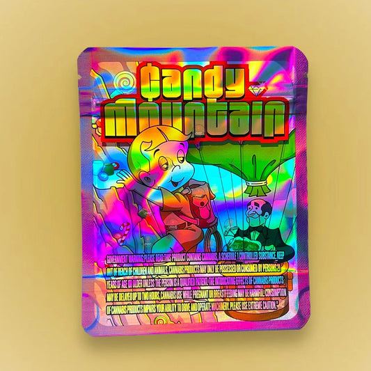 Candy Mountain 3.5g Mylar Bag Holographic- Packaging Only - Black Unicorn Hub