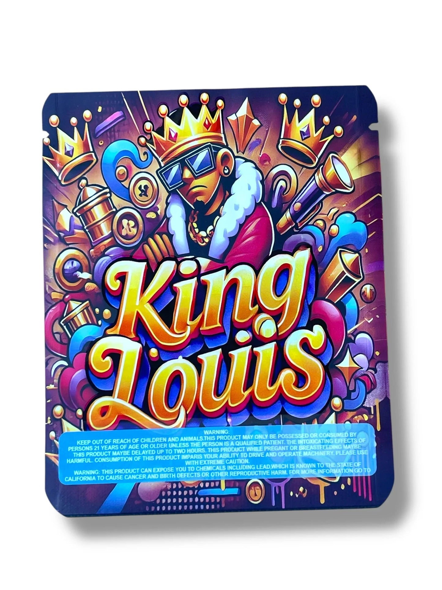 King Louis 3.5g Mylar Bag- Packaging Only - Black Unicorn Hub