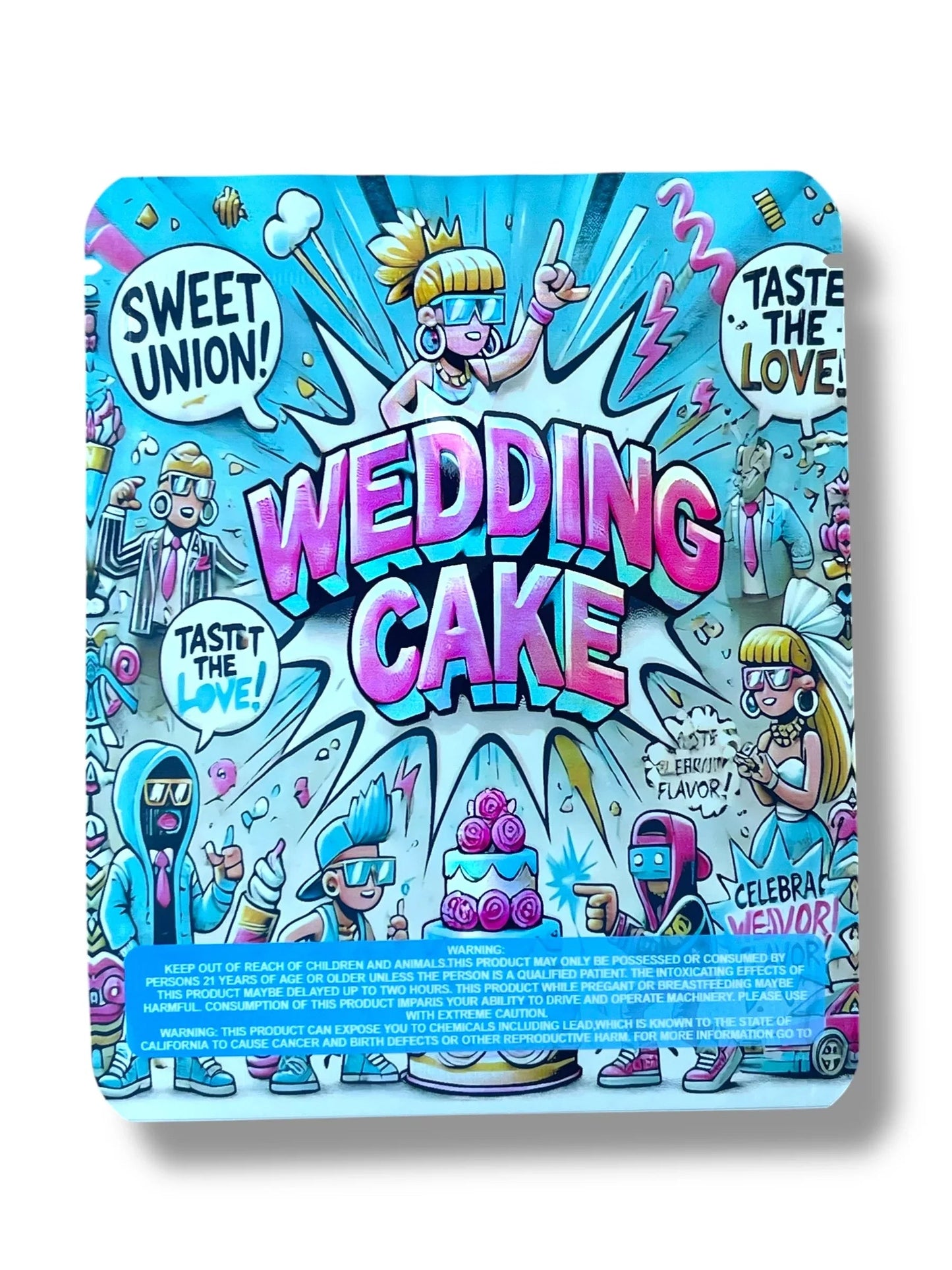 Wedding Cake 3.5g Mylar Bag- Packaging Only - Black Unicorn Hub