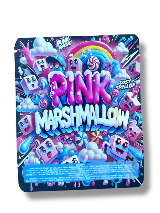 Pink Marshmallow 3.5g Mylar Bag- Packaging Only - Black Unicorn Hub