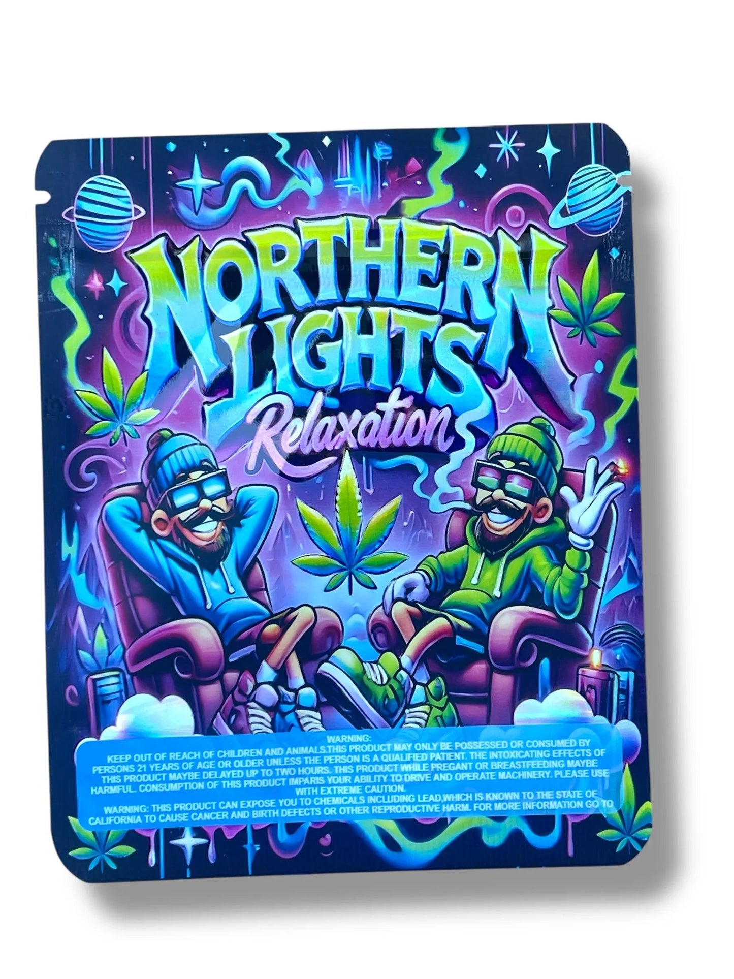 Northern Lights Relaxation 3.5g Mylar Bag- Packaging Only - Black Unicorn Hub