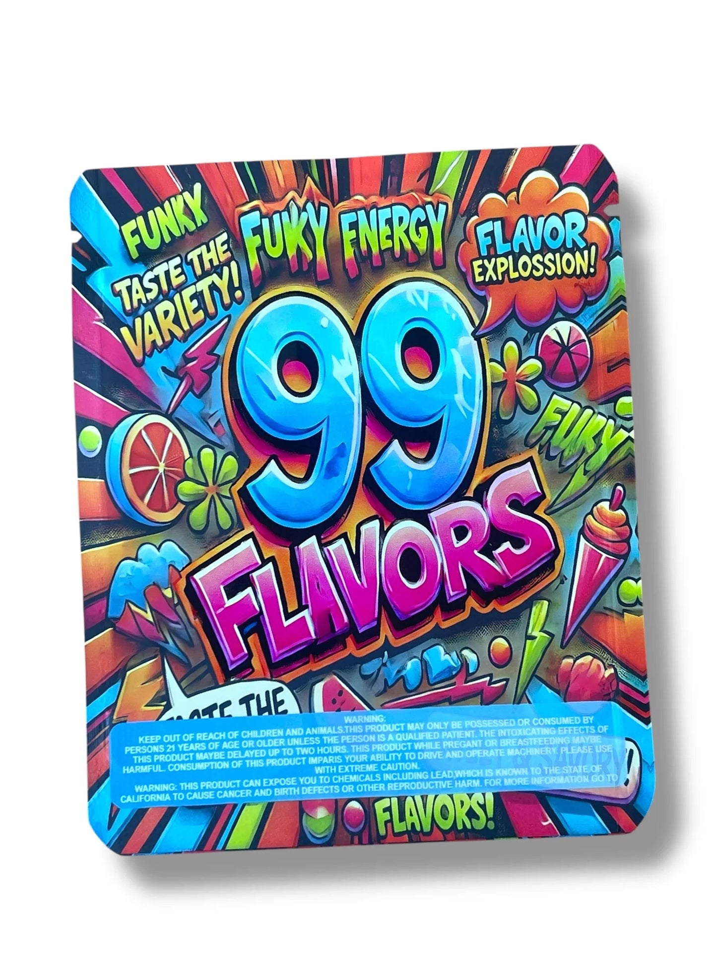 99 Flavors 3.5g Mylar Bag- Packaging Only - Black Unicorn Hub