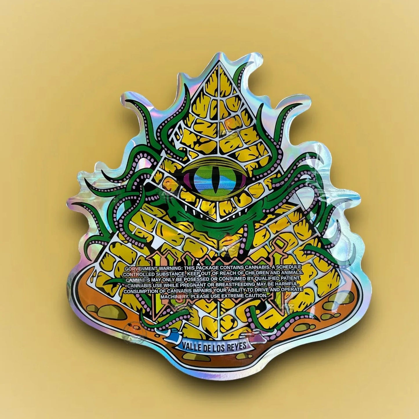 ILLUMI 3.5G Mylar Bags-Valle De Los Reyes-Packaging Only Holographic - Black Unicorn Hub