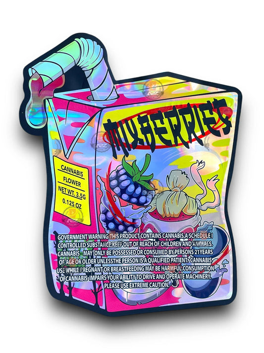 Mix Berries Mylar Bags 3.5g Holographic - Black Unicorn Hub