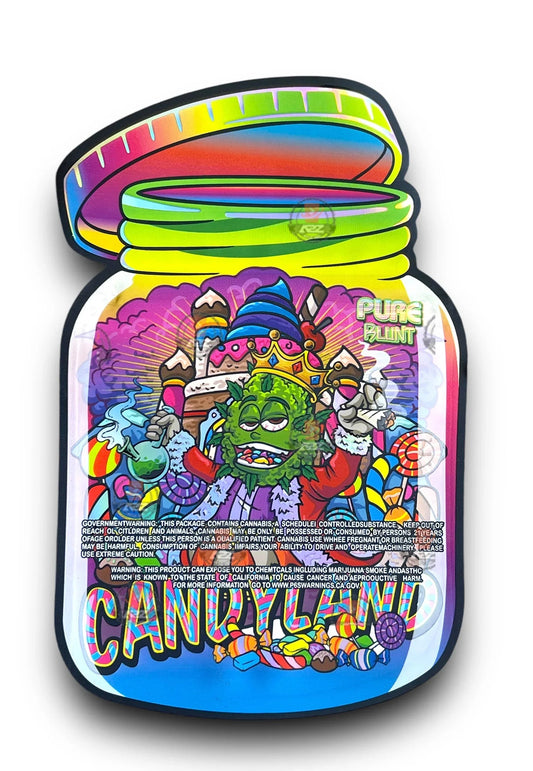 Pure Blunt Candy Land Mylar Bags 3.5g Holographic - Black Unicorn Hub