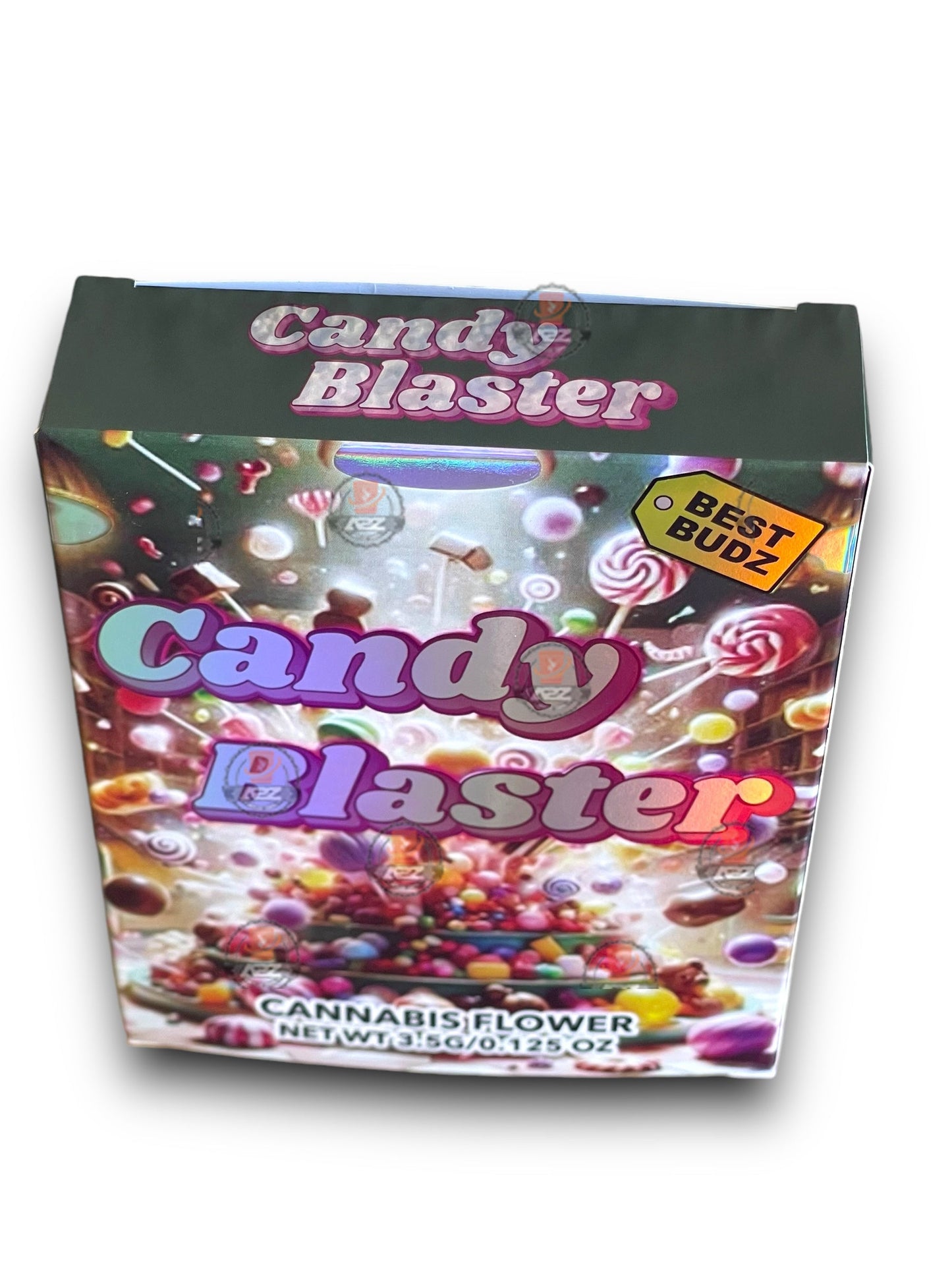 Best Budz Candy Blaster Mylar Bags with Boxes 3.5g Box Packaging Holographic