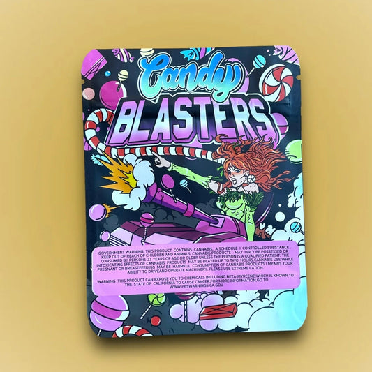 Candy Blasters 3.5g Mylar Bags Packaging Only - Black Unicorn Hub