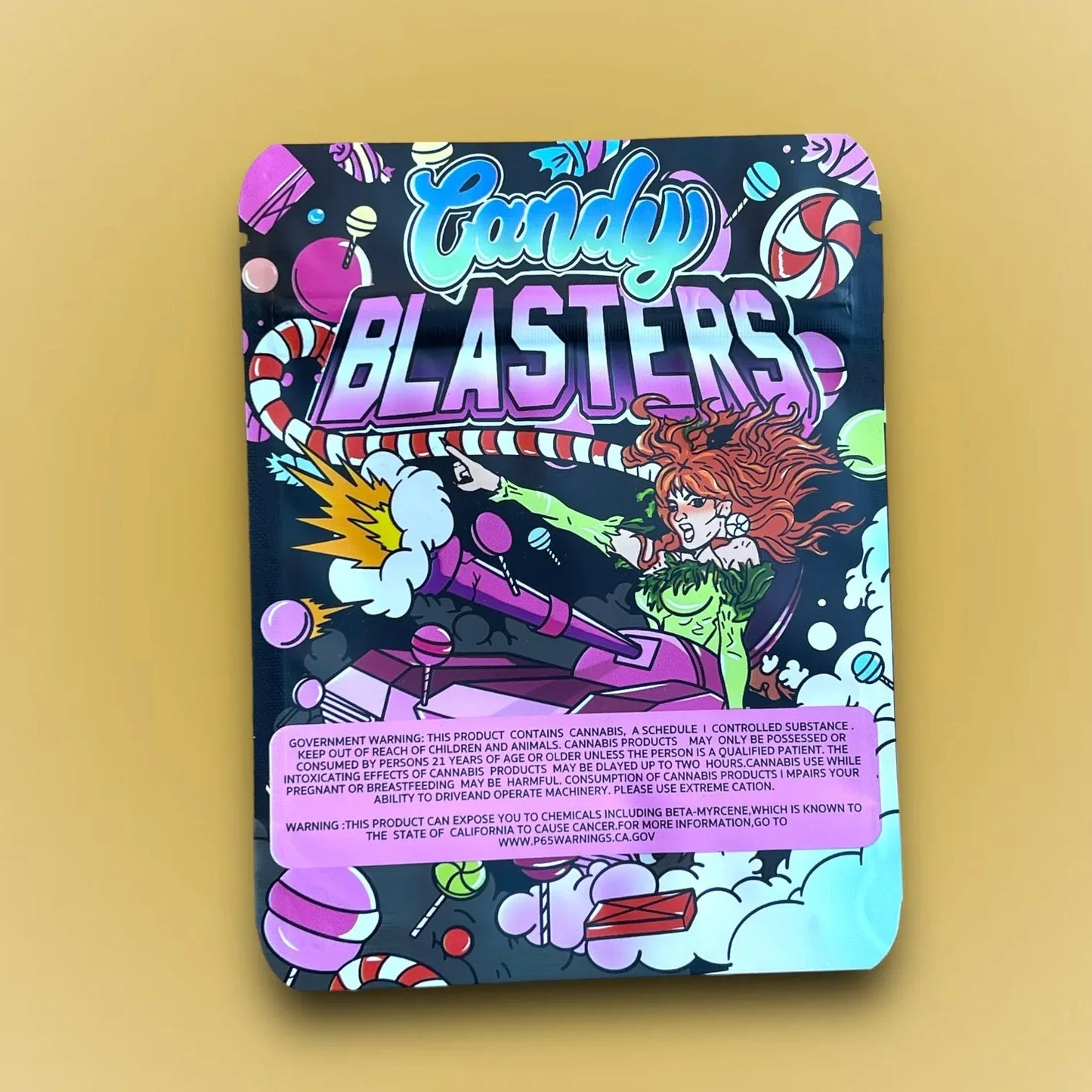 Candy Blasters 3.5g Mylar Bags Packaging Only - Black Unicorn Hub