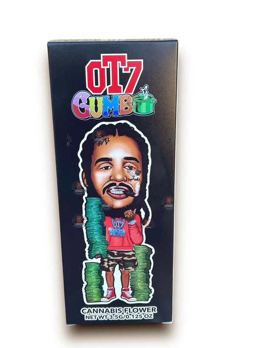 0T7 Quanny Gumbo Mylar Bags with Boxes 3.5g Box Packaging Holographic Fly Trap - Black Unicorn Hub