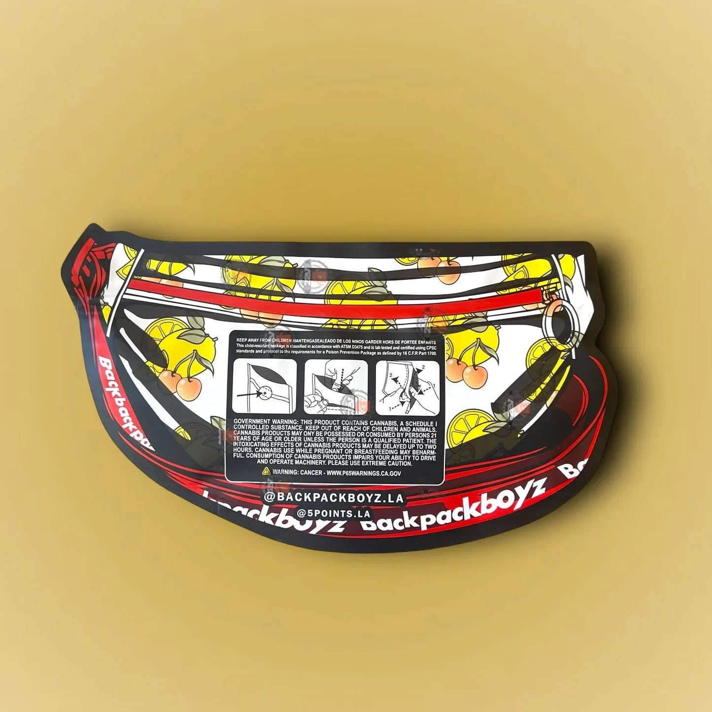 White Cherry Gelato 7 G Mylar Bags Backpack Boyz - Black Unicorn Hub