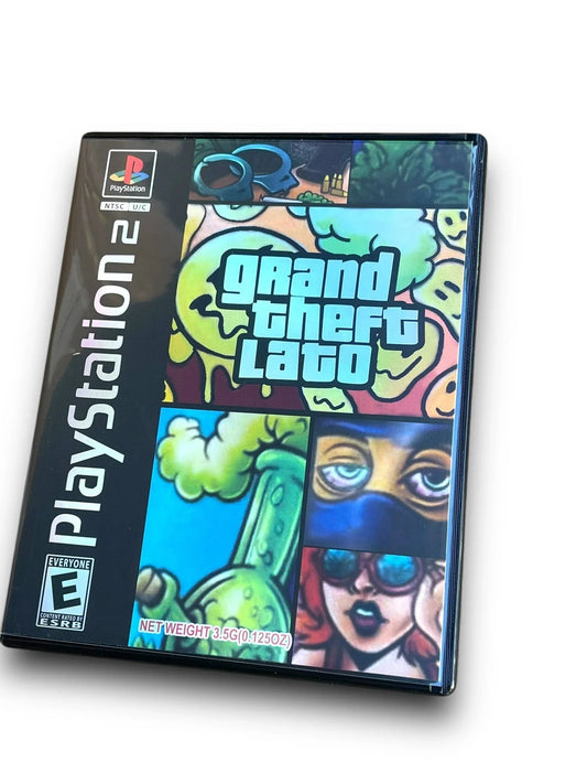 Play Station 2 Grand Theft Lato CD Cases with Mylar bags 3.5g - Black Unicorn Hub