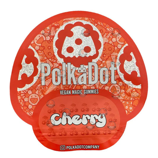Polkadot Gummies Cherry Mylar bags 3.5g (Empty Bag-Packaging only) - Black Unicorn Hub