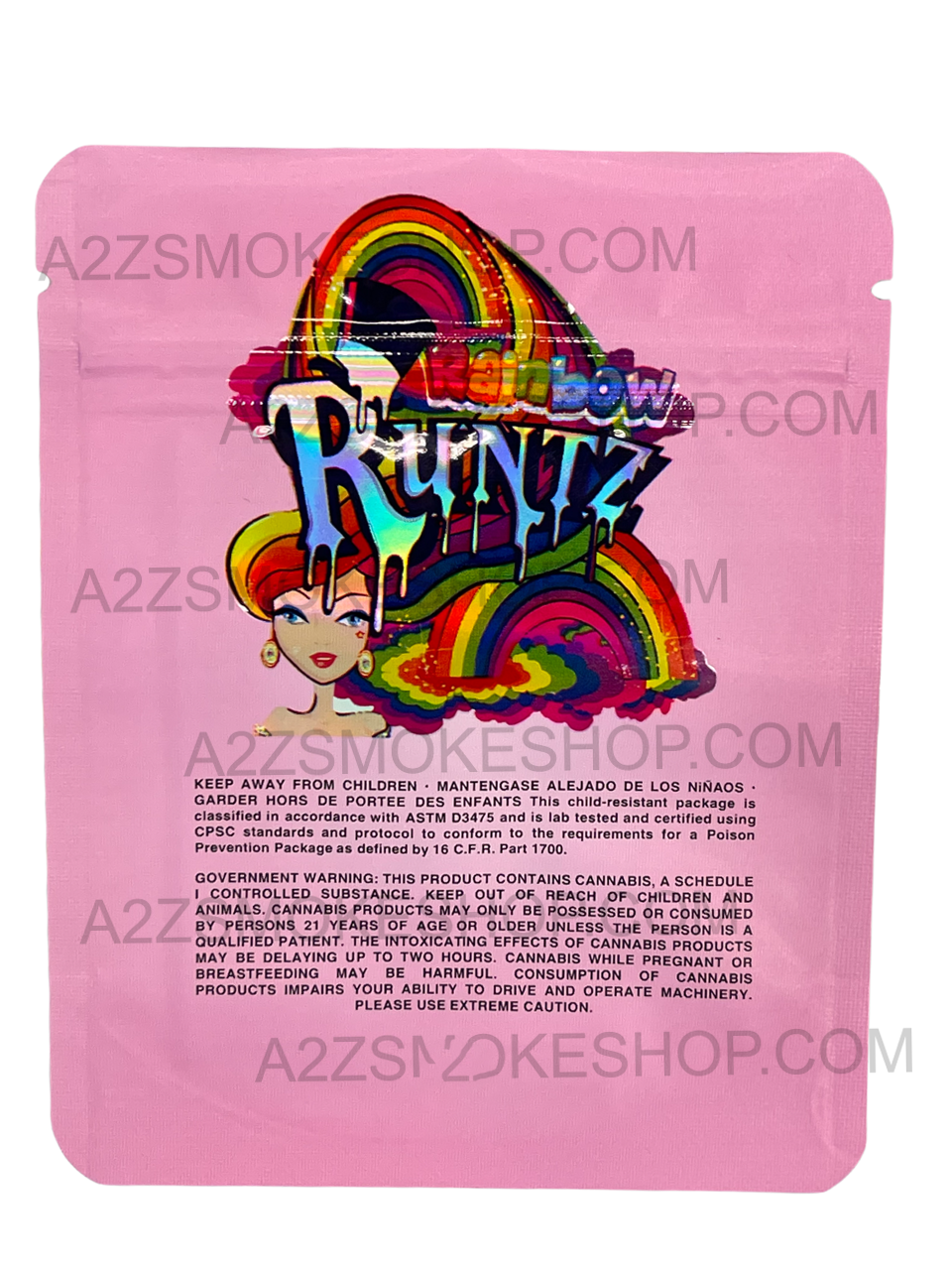 Black Unicorn Rainbow Runtz Holographic Mylar bag 3.5g