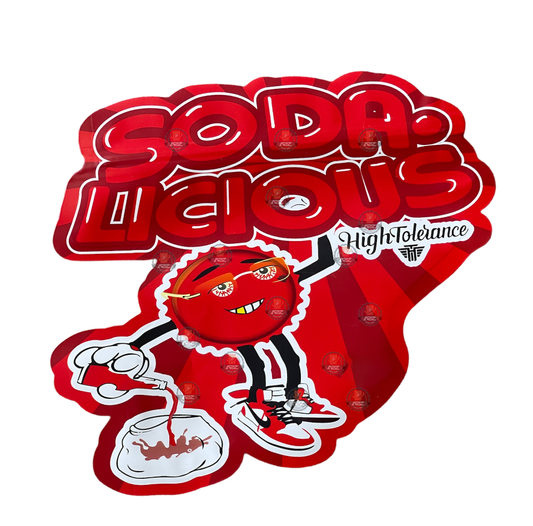 Soda Licious 3.5G Holographic Bag - High Tolerance cut out Mylar zip lock bag