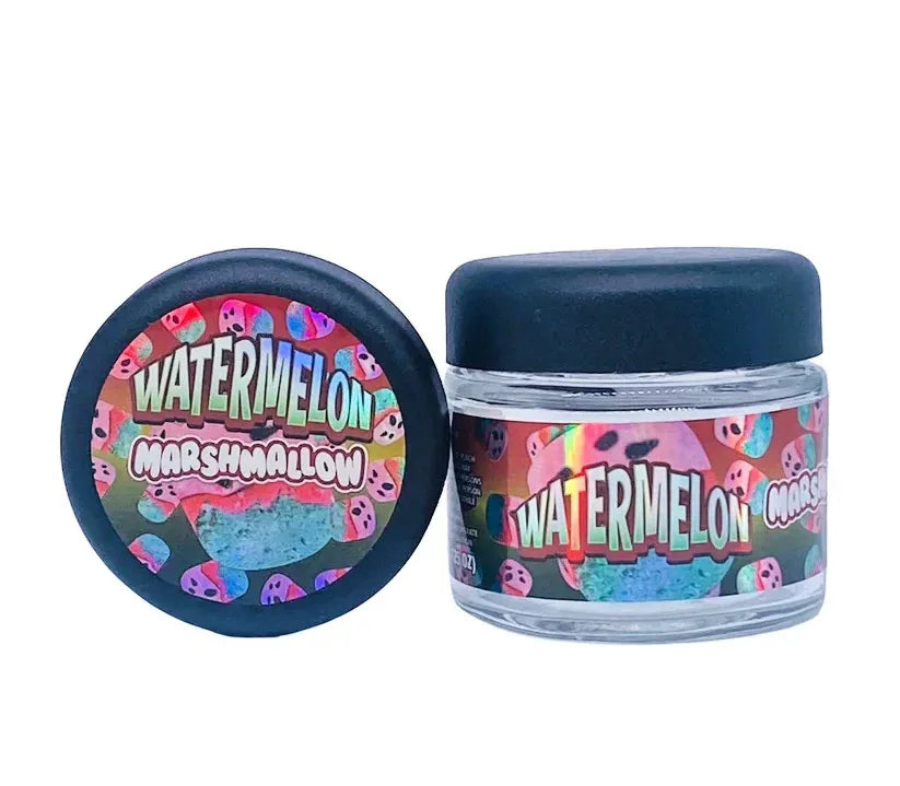 Watermelon Marshmallow Sprinklez 3.5g Glass Jars with Holographic Stickers - Black Unicorn Hub