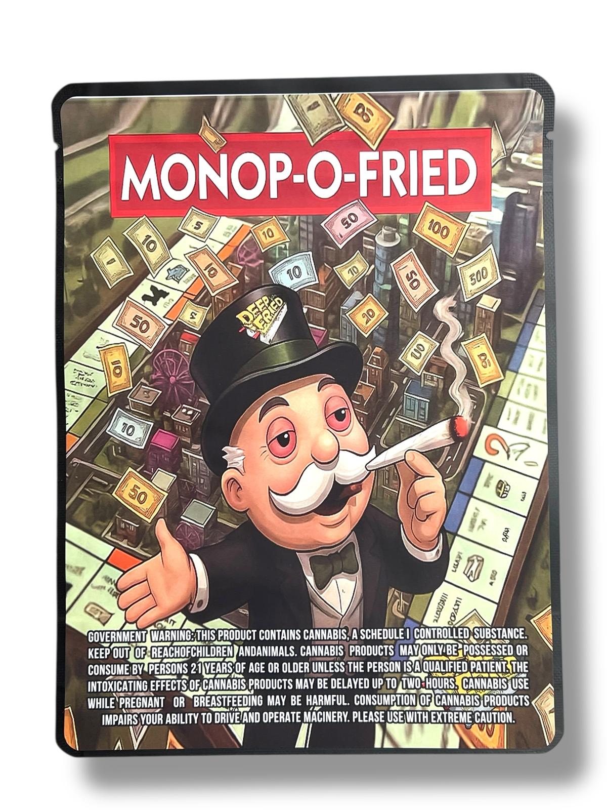 Deep Fried Mono-O- Fried Sticker Bag 1 OZ 28G empty Mylar bag 1-ounce