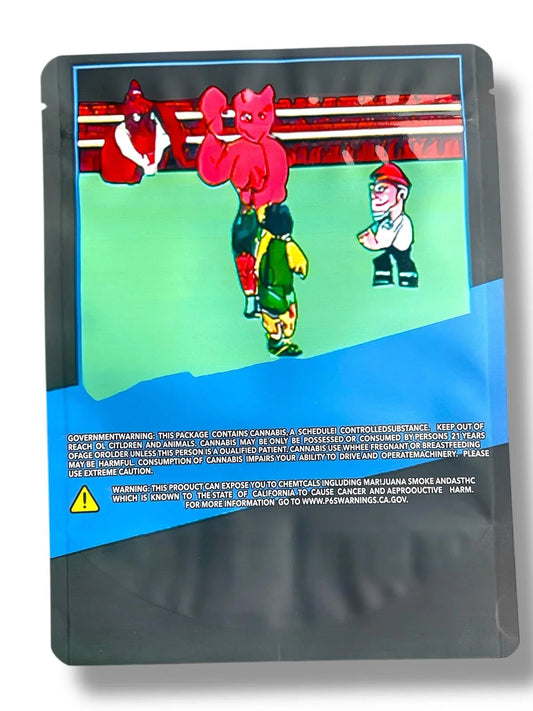 Mike Tyson Punch Out ZA Pack 1 OZ 28G empty Mylar bag 1-ounce (50 Count) Zatendo - Black Unicorn Hub