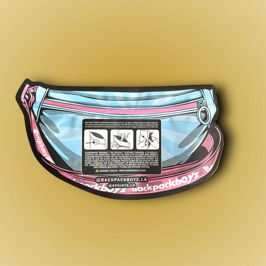 White Bubblegum Gelato 7 G Mylar Bags Backpack Boyz