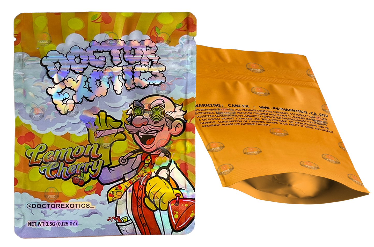 Doctor Exotics Lemon Cherry 3.5g Mylar bag