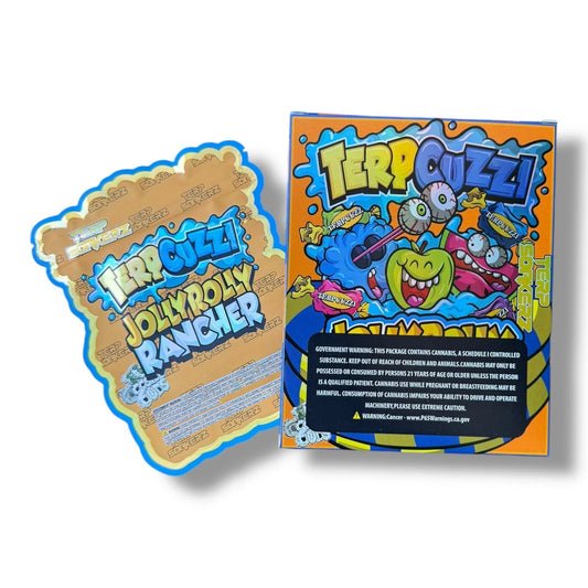 TerpCuzzi Mylar Bags with Boxes 3.5g Box Packaging - Black Unicorn Hub