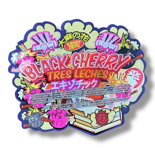 Kandy Depo Black Cherry Tres Leches Mylar Bag 3.5g shape bag