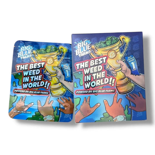 Big Blue farms The Best 1St Place Mylar Bags with Boxes 3.5g Box Packaging - Black Unicorn Hub