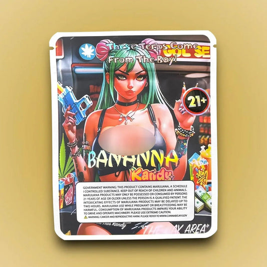 Bananna Kandy 3.5G Mylar Bags Holographic Banana - Black Unicorn Hub