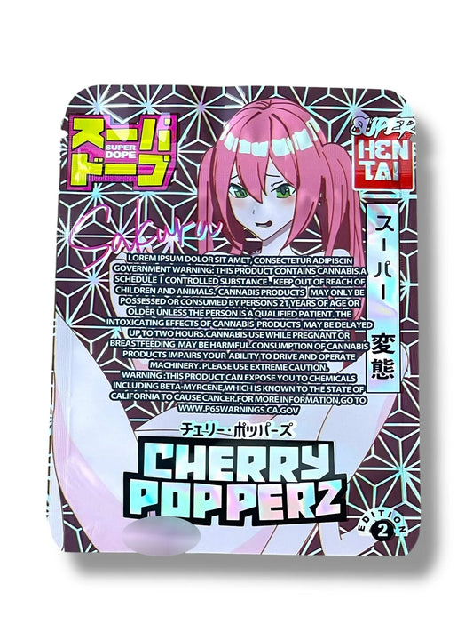 Cherry Popperz Mylar Bag 3.5g shape bag - Black Unicorn Hub