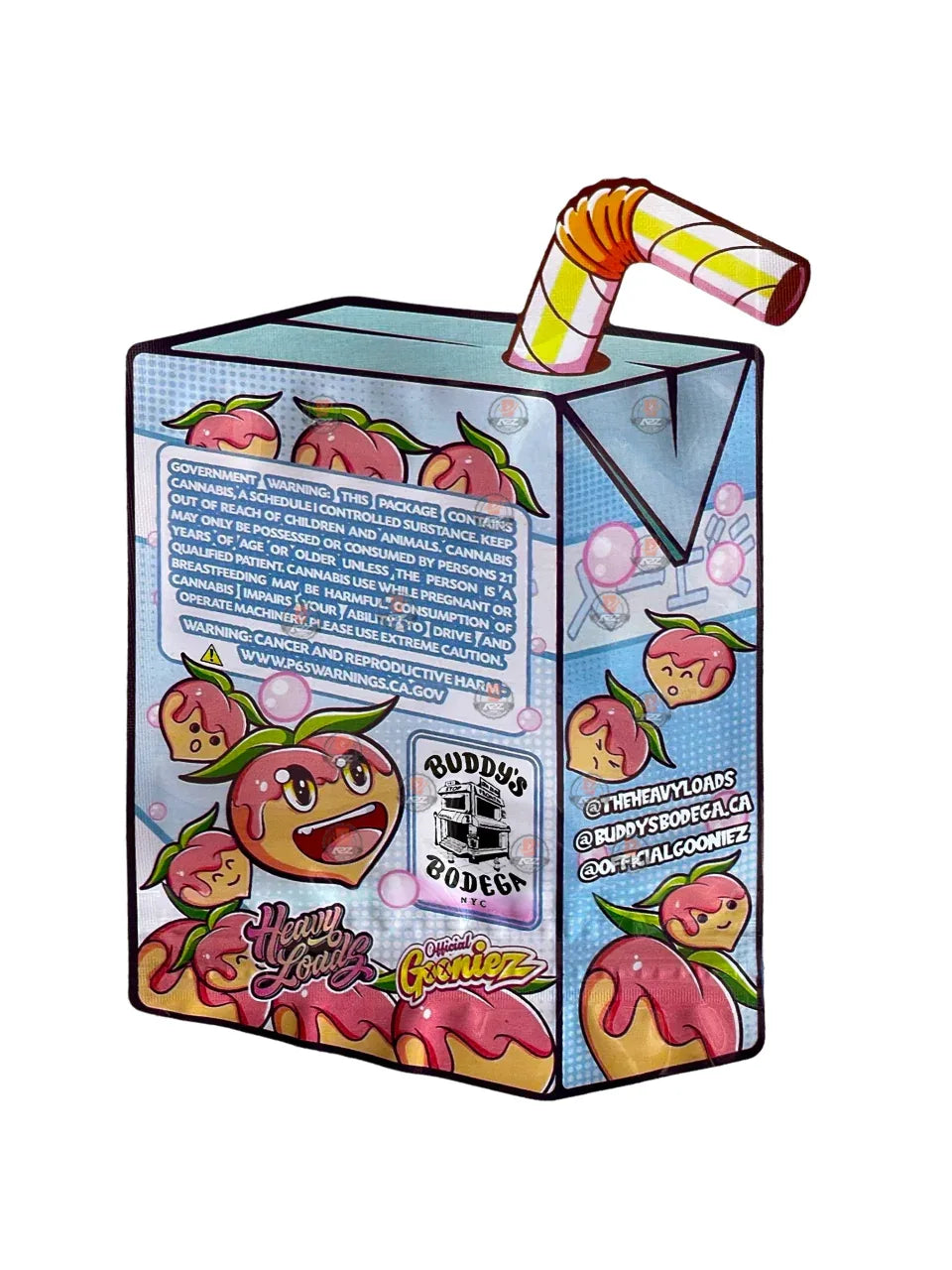 Japanese Peaches cut out Mylar zip lock bag 3.5G - Black Unicorn Hub