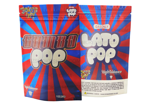 Jokes UP Lato Pop Gumbo High Tolerance 1 OZ 28G Mylar bag 50 Count - Black Unicorn Hub