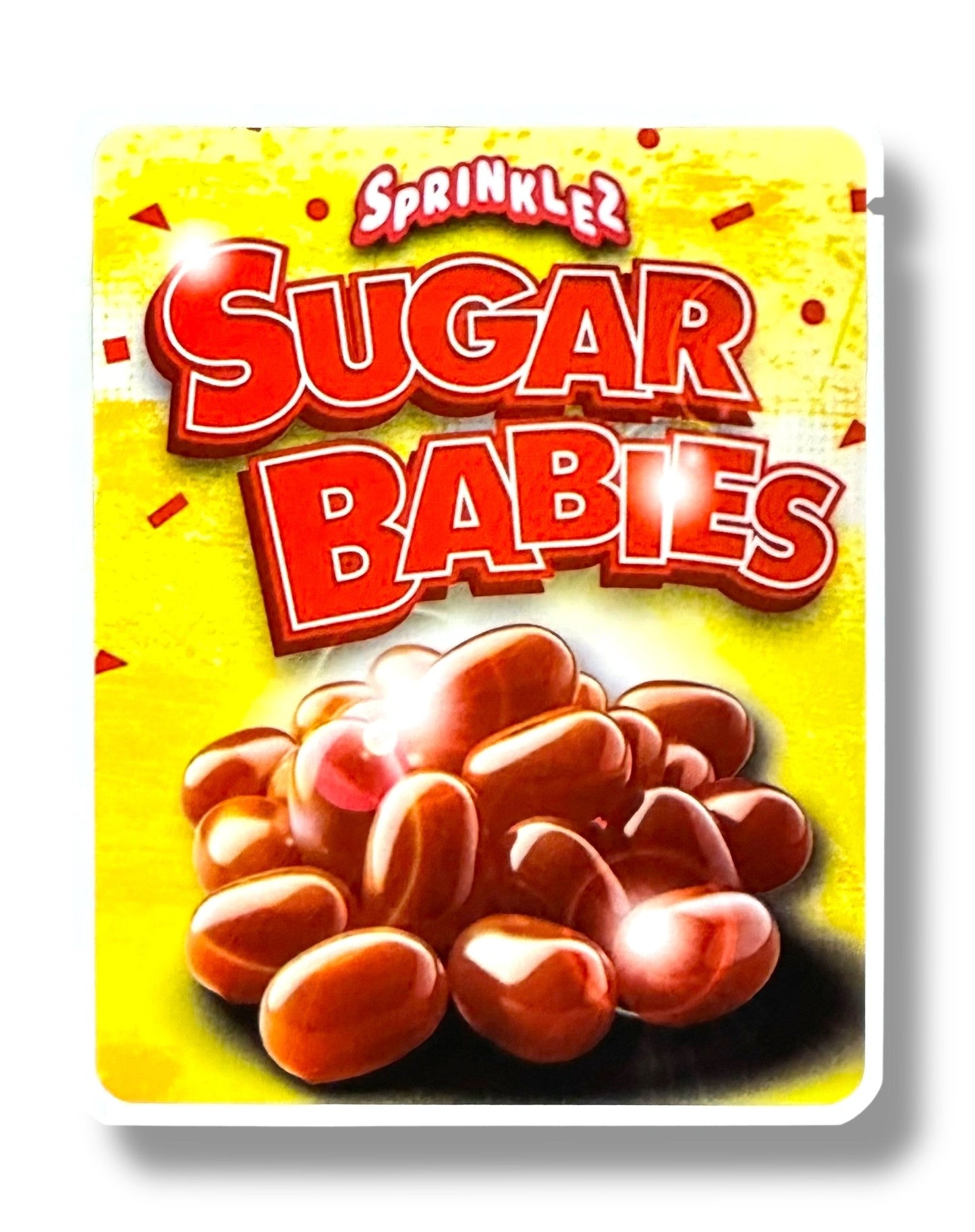 Sprinklez Sugar Babies 3.5G Mylar Bags -With stickers and label