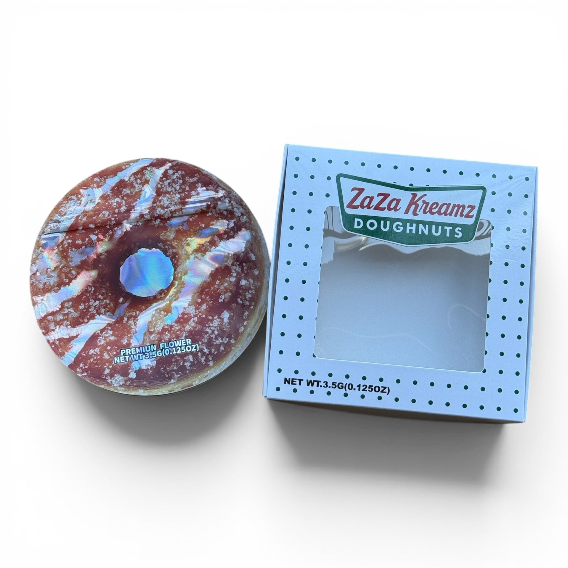 ZAZA Kreamz Doughnuts Mylar Bags with Boxes 3.5g Box Packaging