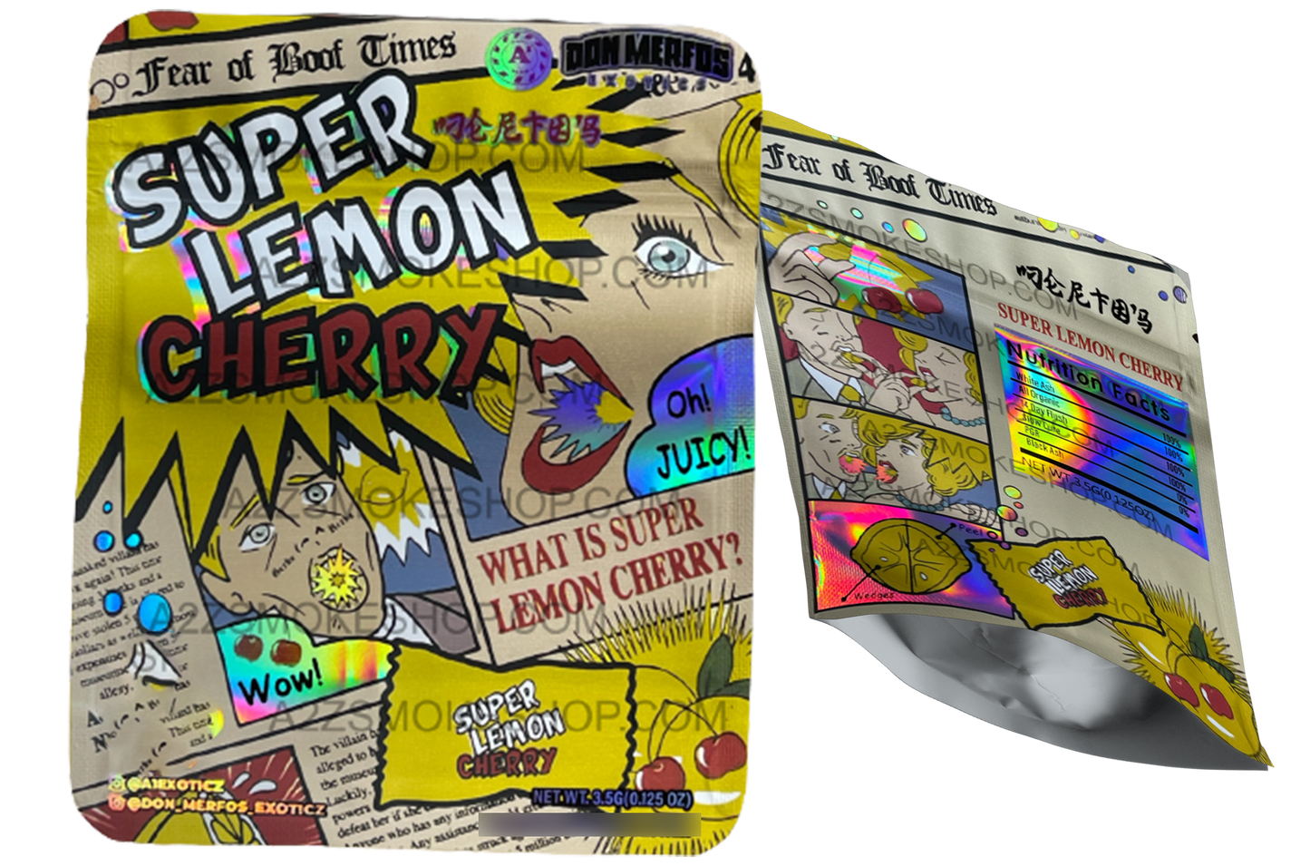 Don Merfos Super Lemon Cherry bag  3.5g Mylar bag Packaging Only
