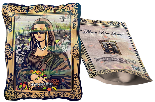 Mona Lisa Mylar Bags 3.5g Holographic Empty Packaging