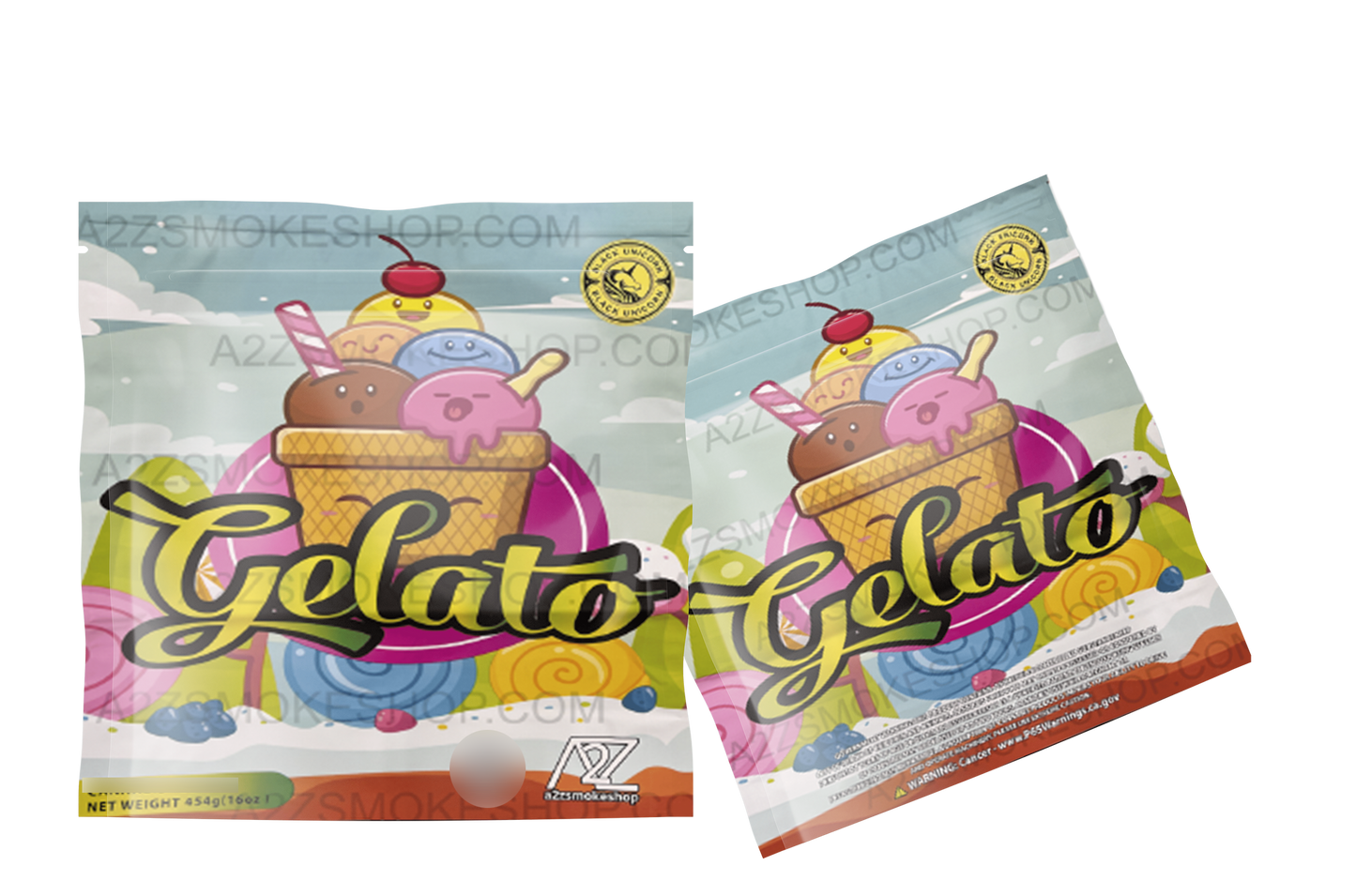 Black Unicorn - Pound Bag (Large)-Gelato Mylar bag  1LBS - 16OZ (454g)